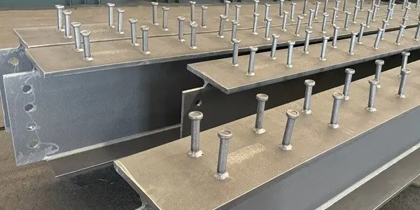 h beam column,h shaped steel column,stud welded h-shaped steel column structure