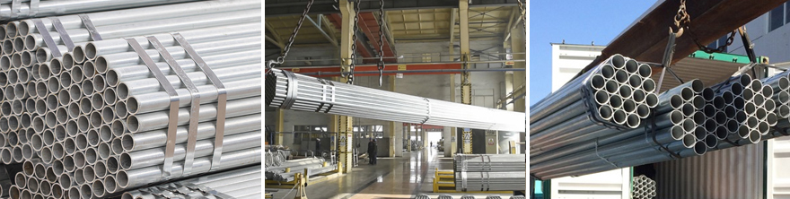 galvanized steel pipe packing and shipping