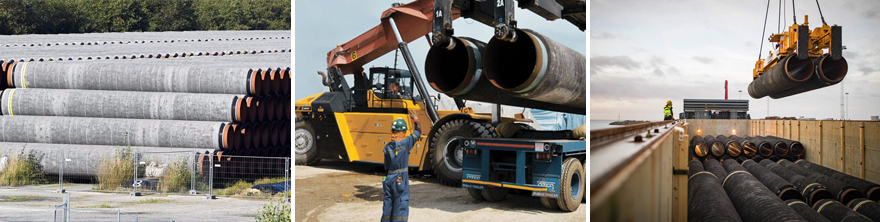 concrete coated pipe shipping