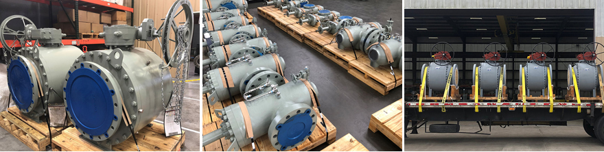 valve packing and shipping