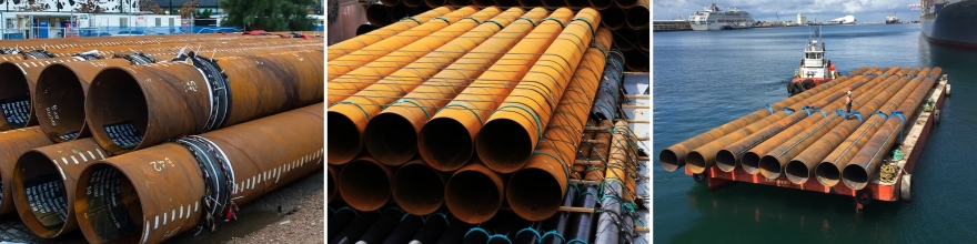 piling pipe packing and shipping 